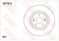 Disque de frein DF7973 TRW