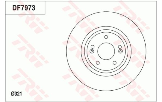 Disque de frein DF7973 TRW, Image 4