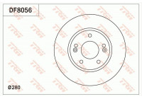 Disque de frein DF8056 TRW