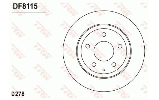 Disque de frein DF8115 TRW