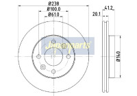 Disque de frein DI-0708 Japanparts