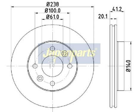 Disque de frein DI-0708 Japanparts