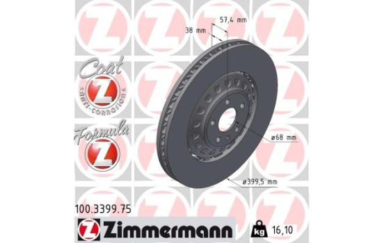 Disque de frein DISQUE DE FREIN FORMULA Z 100.3399.75 Zimmermann