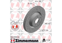 Disque de frein DISQUE DE FREIN SPORT COAT Z 100.3359.52 Zimmermann