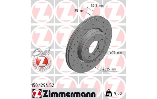 Disque de frein DISQUE DE FREIN SPORT COAT Z 150.1294.52 Zimmermann, Image 2