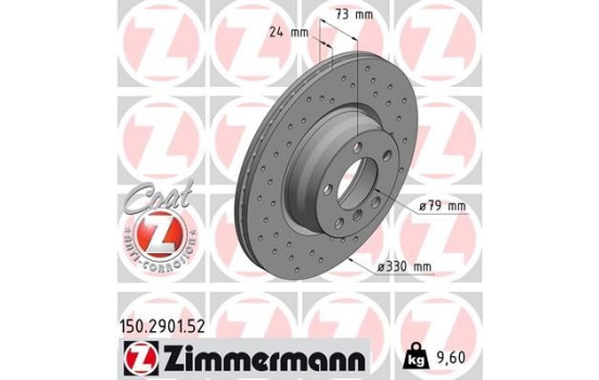 Disque de frein DISQUE DE FREIN SPORT COAT Z 150.2901.52 Zimmermann, Image 2