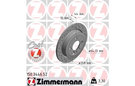 Disque de frein DISQUE DE FREIN SPORT COAT Z 150.3446.52 Zimmermann, Image 2