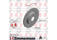 Disque de frein DISQUE DE FREIN SPORT COAT Z 250.1354.52 Zimmermann