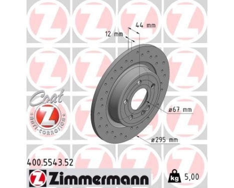 Disque de frein DISQUE DE FREIN SPORT COAT Z 400.5543.52 Zimmermann