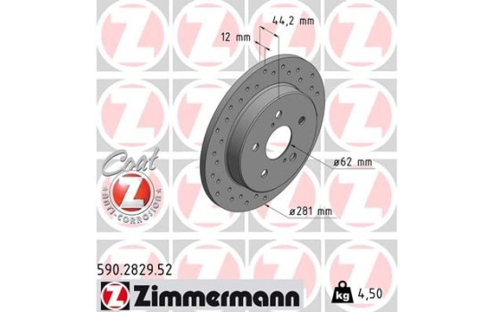 Disque de frein DISQUE DE FREIN SPORT COAT Z 590.2829.52 Zimmermann, Image 2