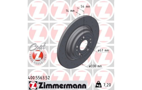 Disque de frein DISQUE DE FREIN SPORT Z 400.5563.52 Zimmermann