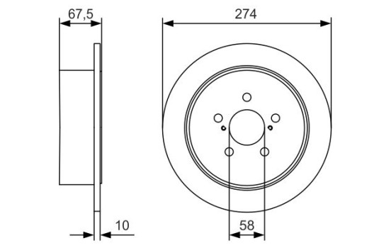 Disque de frein E190R-02C0241/0538 Bosch