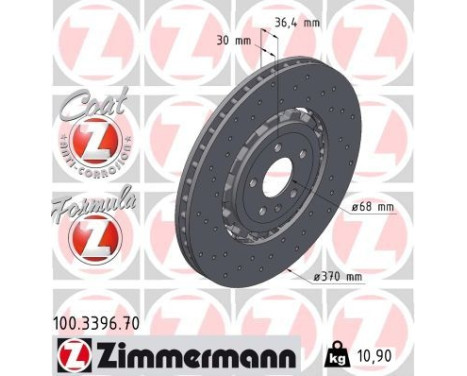 Disque de frein FORMULA Z 100.3396.70 Zimmermann