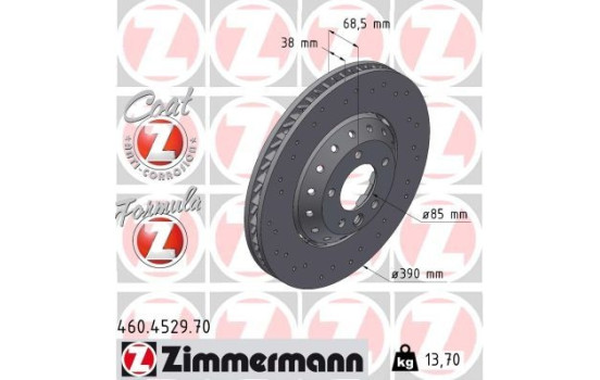 Disque de frein FORMULA Z 460.4529.70 Zimmermann