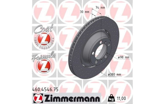 Disque de frein FORMULA Z 460.4546.75 Zimmermann