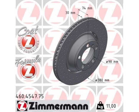 Disque de frein FORMULA Z 460.4547.75 Zimmermann