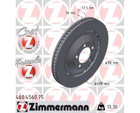 Disque de frein FORMULA Z 460.4560.75 Zimmermann