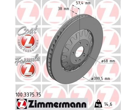 Disque de frein FORMULA Z DISQUE DE FREIN 100.3375.75 Zimmermann