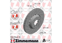 Disque de frein FORMULA Z DISQUE DE FREIN 150.2940.70 Zimmermann