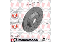 Disque de frein FORMULA Z DISQUE DE FREIN 150.2943.70 Zimmermann