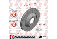 Disque de frein FORMULA Z DISQUE DE FREIN 460.1551.70 Zimmermann