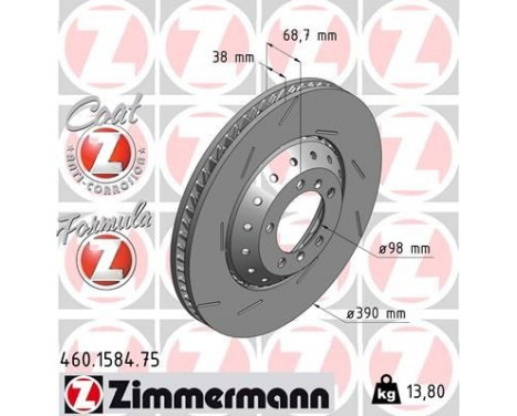 Disque de frein FORMULA Z DISQUE DE FREIN 460.1584.75 Zimmermann