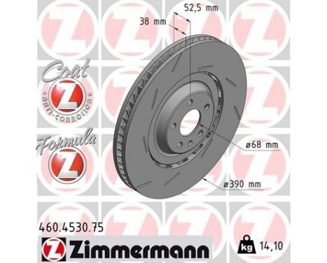 Disque de frein FORMULA Z DISQUE DE FREIN 460.4530.75 Zimmermann