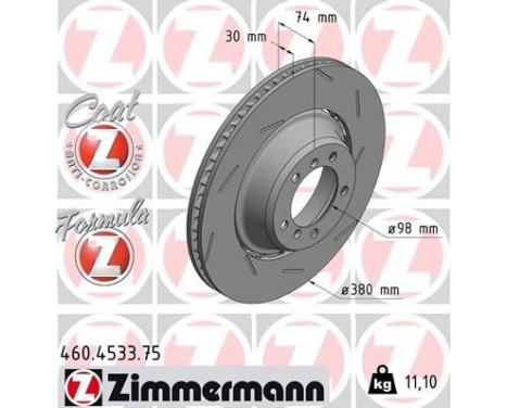 Disque de frein FORMULA Z DISQUE DE FREIN 460.4533.75 Zimmermann