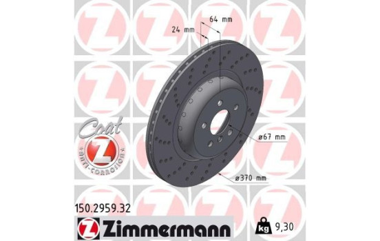 Disque de frein FORMULE F 150.2959.32 Zimmermann