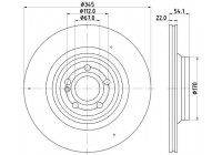 Disque de frein HC 8DD 355 132-321 Hella