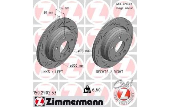 Disque de frein homologué BMW SPORT Z ECE R90 150.2902.53 Zimmermann