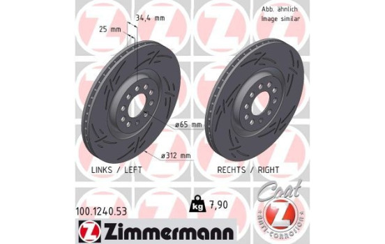 Disque de frein NOIR Z 100.1240.53 Zimmermann
