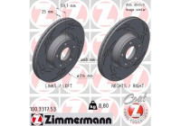 Disque de frein NOIR Z 100.3317.53 Zimmermann
