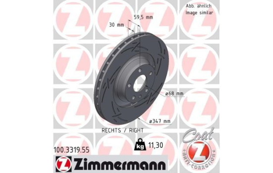 Disque de frein NOIR Z 100.3319.55 Zimmermann