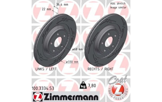 Disque de frein NOIR Z 100.3334.53 Zimmermann