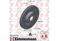 Disque de frein NOIR Z 100.3360.54 Zimmermann
