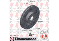 Disque de frein NOIR Z 100.3360.55 Zimmermann
