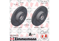 Disque de frein NOIR Z 150.2900.53 Zimmermann