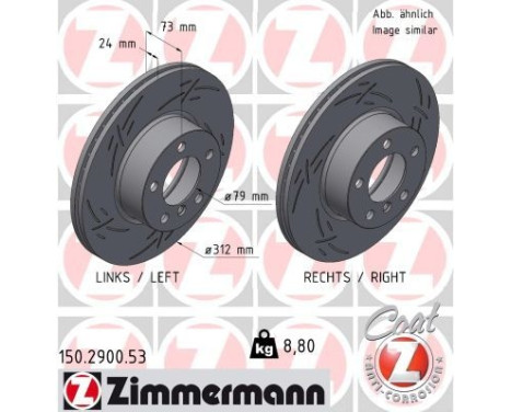 Disque de frein NOIR Z 150.2900.53 Zimmermann