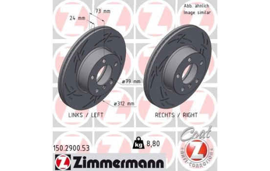 Disque de frein NOIR Z 150.2900.53 Zimmermann