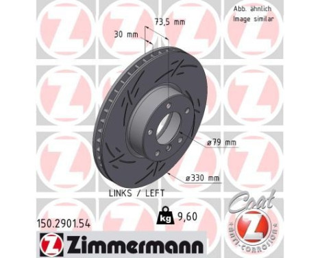 Disque de frein NOIR Z 150.2901.54 Zimmermann