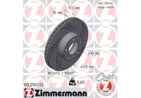 Disque de frein NOIR Z 150.2901.55 Zimmermann