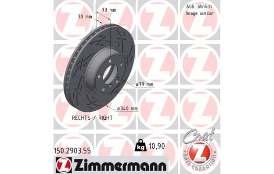 Disque de frein NOIR Z 150.2903.55 Zimmermann