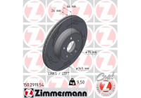 Disque de frein NOIR Z 150.2919.54 Zimmermann