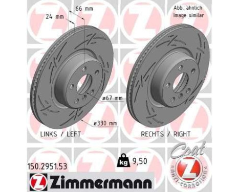 Disque de frein NOIR Z 150.2951.53 Zimmermann