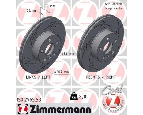 Disque de frein NOIR Z 150.2965.53 Zimmermann