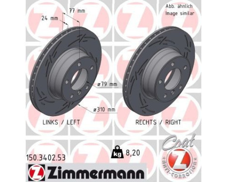 Disque de frein NOIR Z 150.3402.53 Zimmermann