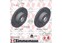 Disque de frein NOIR Z 150.3424.53 Zimmermann