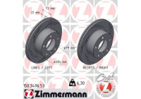 Disque de frein NOIR Z 150.3496.53 Zimmermann