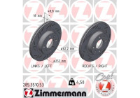 Disque de frein NOIR Z 285.3510.53 Zimmermann
